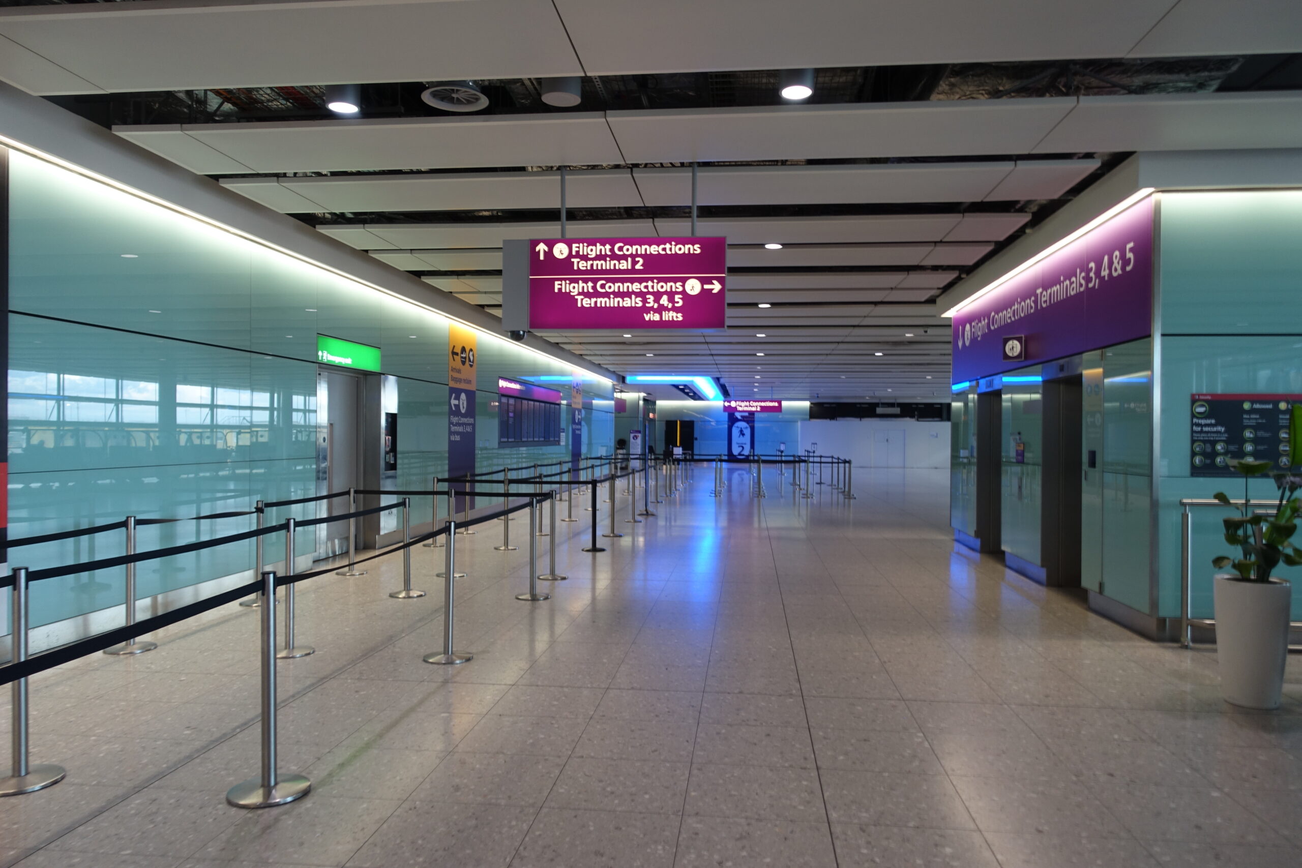 ロンドン・ヒースロー空港　ターミナル5からターミナル２への乗継方法