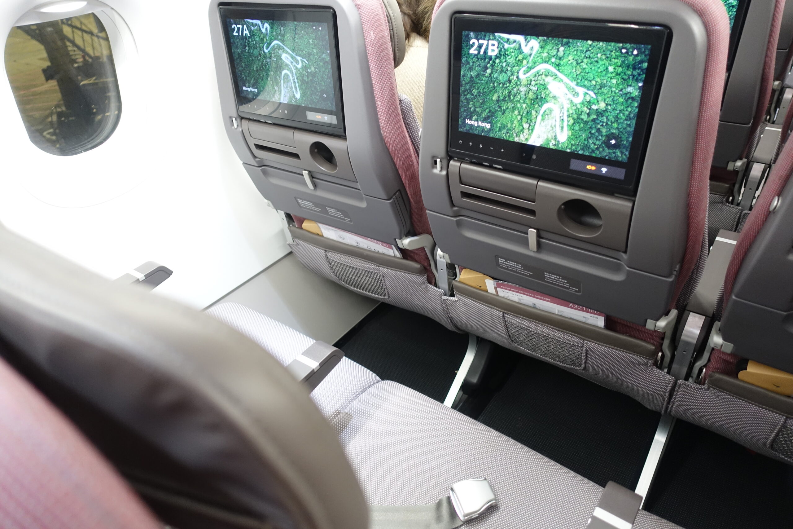 キャセイパシフィック航空 Airbus321 台北ー香港便　搭乗記　