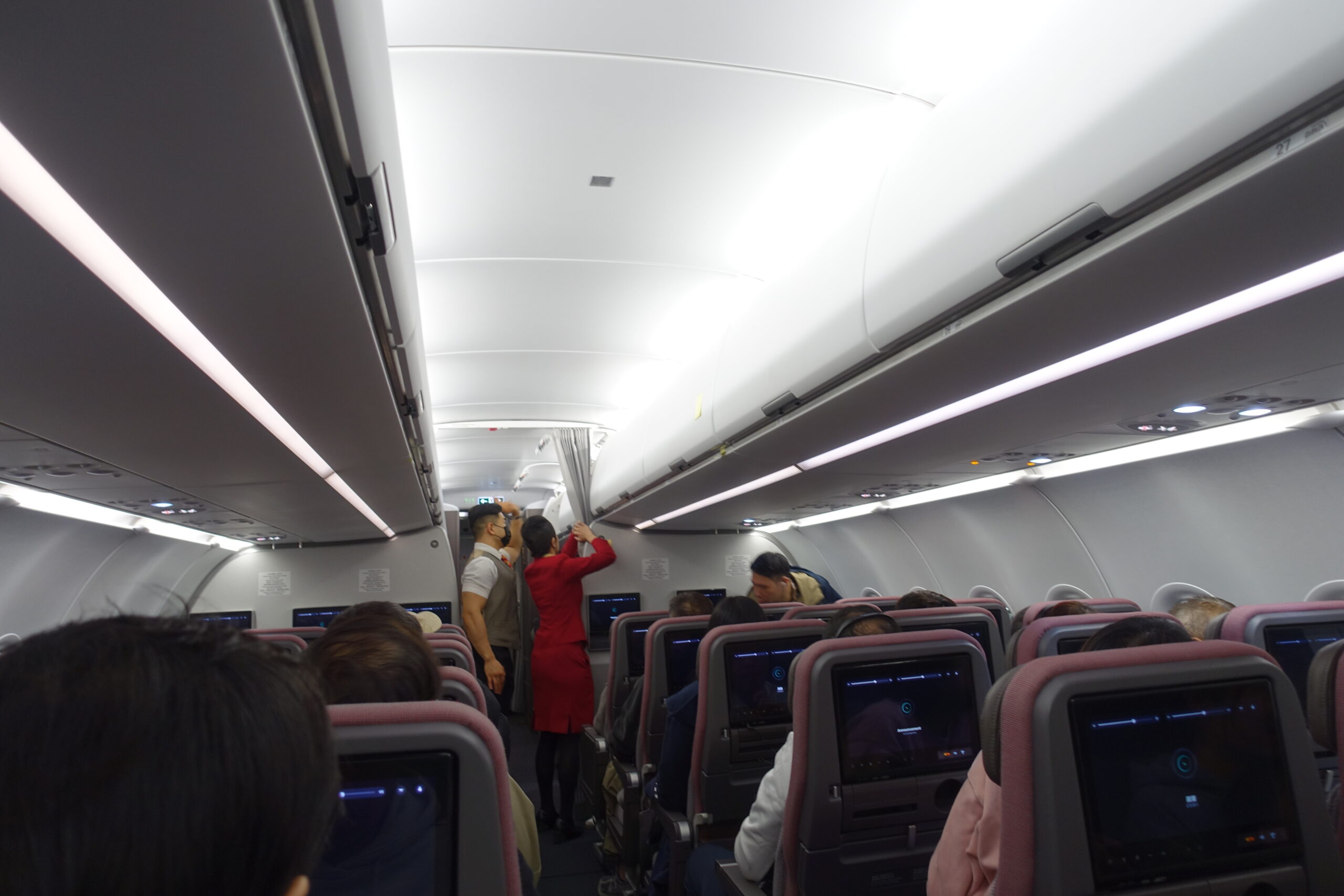 キャセイパシフィック航空 Airbus321 台北ー香港便　搭乗記　